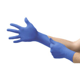 Micro-Touch® Nitrile Exam Glove Large NonSterile Nitrile Standard Cuff Length Textured Fingertips Blue Chemo Tested (703152_CS) 10/CS