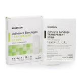 McKesson Waterproof Adhesive Strip 1 X 3 Inch Silicone Rectangle Sheer Sterile (1083097_EA) 1/EA