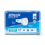 Attends® Stretch Unisex Adult Incontinence Brief Medium / Regular Disposable Heavy Absorbency (980213_BG) 24/BG