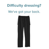 Silverts® Adaptive Pants Back Overlap 3X-Large Black Female (1219553_EA) 1/EA