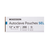 McKesson Sterilization Pouch Ethylene Oxide (EO) Gas / Steam 12 X 15 Inch Transparent Blue / White Self Seal Paper / Film (960947_BX) 200/BX