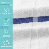 Hospeco® Admiral Hospitality Bath Towel 24x48 Blue Stripe, Case of 60 (HOSADMIRAL-B-8BCS) Case of 60