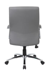 Boss LeatherPlus Executive Chair, Gray (B10101-GY) Each