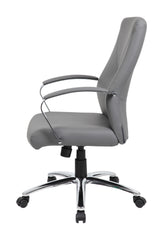 Boss LeatherPlus Executive Chair, Gray (B10101-GY) Each