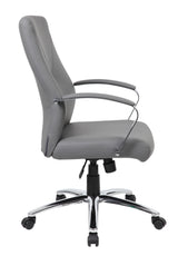 Boss LeatherPlus Executive Chair, Gray (B10101-GY) Each