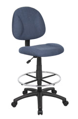 Boss Ergonomic Works Adjustable Drafting Chair without Arms, Blue (B1615-BE) Each