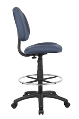 Boss Ergonomic Works Adjustable Drafting Chair without Arms, Blue (B1615-BE) Each
