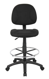 Boss Ergonomic Works Adjustable Drafting Chair without Arms, Black (B1615-BK) Each