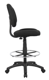 Boss Ergonomic Works Adjustable Drafting Chair without Arms, Black (B1615-BK) Each