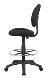 Boss Ergonomic Works Adjustable Drafting Chair without Arms, Black (B1615-BK) Each