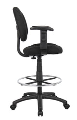 Boss Ergonomic Works Adjustable Drafting Chair with Adjustable Arms, Black (B1616-BK) Each