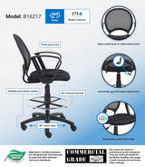 Boss Mesh Drafting Stool w/Loop Arms (B16217) Each