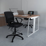 Boss Multi-Function Fabric Drafting Stool w/Loop Arms (B1637-BK) Each