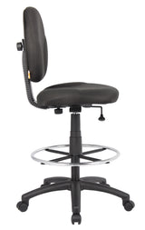 Boss Black Fabric Drafting Stools w/Footring (B1690-BK) Each