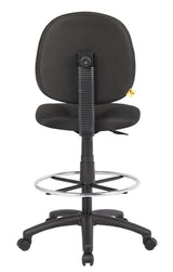 Boss Black Fabric Drafting Stools w/Footring (B1690-BK) Each