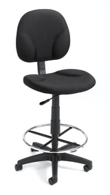 Boss Black Fabric Drafting Stools w/Footring (B1690-BK) Each