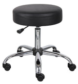 Boss Black Antimicrobial Vinyl Medical Stool (B240-BK) Each