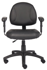 Boss Black Posture Chair w/Adjustable Arms (B306) Each