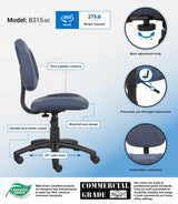 Boss Blue Deluxe Posture Chair (B315-BE) Each