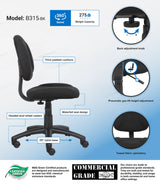 Boss Black Deluxe Posture Chair (B315-BK) Each