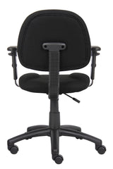 Boss Black Deluxe Posture Chair w/Adjustable Arms (B316-BK) Each