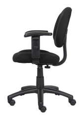 Boss Black Deluxe Posture Chair w/Adjustable Arms (B316-BK) Each