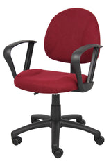 Boss Burgundy Deluxe Posture Chair w/Loop Arms (B317-BY) Each