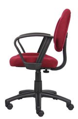Boss Burgundy Deluxe Posture Chair w/Loop Arms (B317-BY) Each