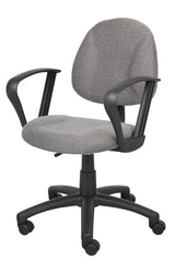 Boss Gray Deluxe Posture Chair w/Loop Arms (B317-GY) Each