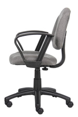 Boss Gray Deluxe Posture Chair w/Loop Arms (B317-GY) Each