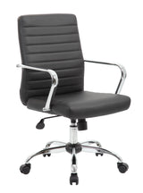 Boss Retro Task Chair with Chrome Fixed Arms (B436C-CP) Each