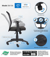 Boss Budget Mesh Task Chair w/T-Arms (B6106) Each