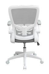 Boss Gray Mesh, Flip Arm, Task Chair, White Frame (B6366WT-GY) Each