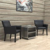 Boss Box Arm Guest, Accent or Dining Chair w/Black Base (B639-BK) Each