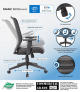 Boss Mesh and Antimicrobial Task Chair (B6566AM-BK) Each