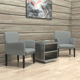 Boss Box Arm Guest, Accent or Dining Chair w/Black Base (B659-MG) Each