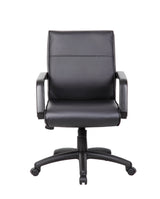 Boss Mid Back Executive Chair In LeatherPlus (B686) Each