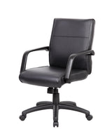 Boss Mid Back Executive Chair In LeatherPlus (B686) Each