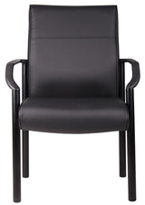 Boss Mid Back Guest Chair In LeatherPlus (B689) Each
