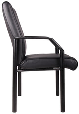 Boss Mid Back Guest Chair In LeatherPlus (B689) Each