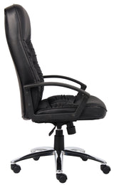 Boss High Back LeatherPlus Chair w/Chrome Base (B7301C) Each
