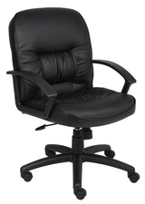 Boss Mid Back LeatherPlus Chair (B7306) Each