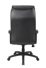 Boss Executive Leather Plus Chair w/Padded Arm (B7601) Each