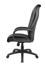 Boss Executive Leather Plus Chair w/Padded Arm (B7601) Each