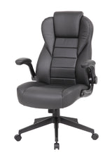 Boss Executive High Back CaressoftPlus Flip Arm Chair (B8551-BK) Each