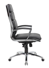 Boss Executive Caressoftplus Vinyl Chair with Metal Chrome Finish, Black (B9471-BK) Each