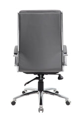 Boss Executive CaressoftPlus Chair with Metal Chrome Finish, Gray (B9471-GY) Each
