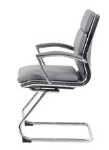 Boss Executive CaressoftPlus Chair with Metal Chrome Finish, Guest Chair, Gray (B9479-GY) Each