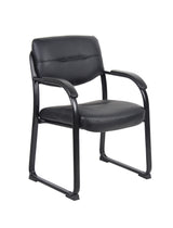 Boss Leather Sled Base Side Chair w/Arms (B9519) Each