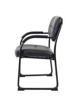 Boss Leather Sled Base Side Chair w/Arms (B9519) Each